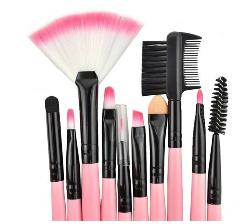 Gift Bag Of  24 pcs Makeup Brush Sets Professional Cosmetics Brushes Eyebrow Powder Foundation Shadows Pinceaux Make Up Tools
