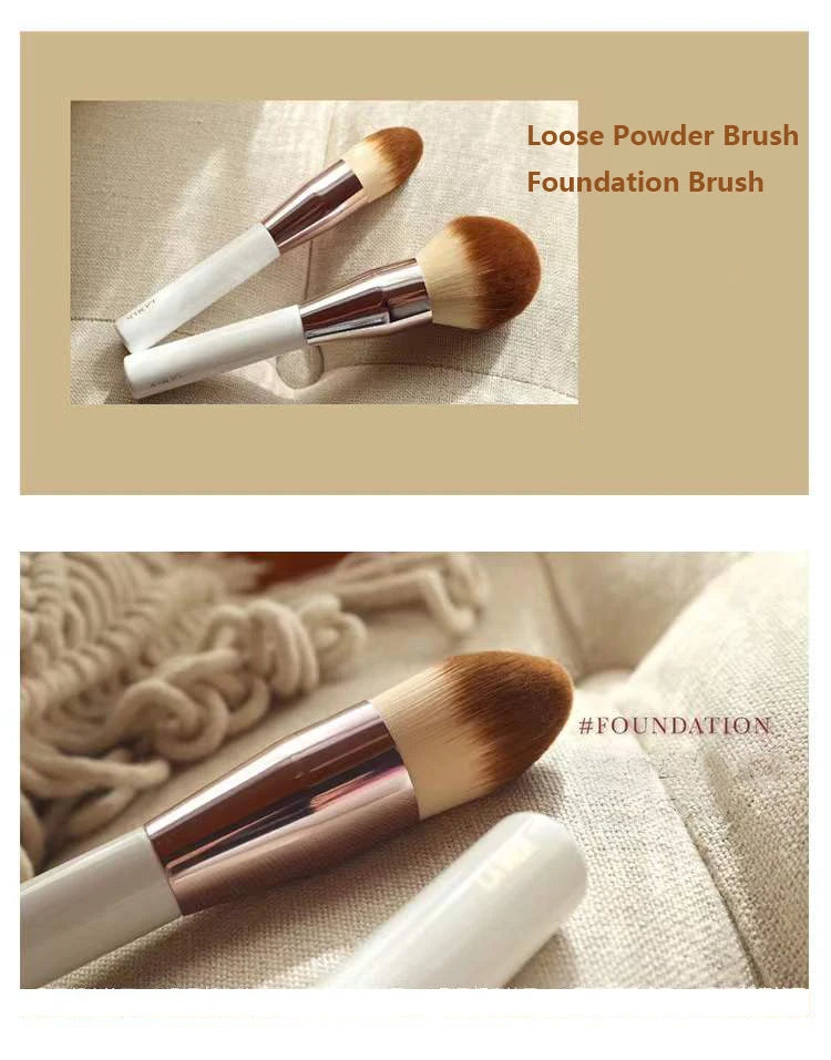 Loose Powder Concealer Foundation Brush BB Cream Face Makeup Brushes Tools Professional Beauty Cosmetics Brochas Natural Hair