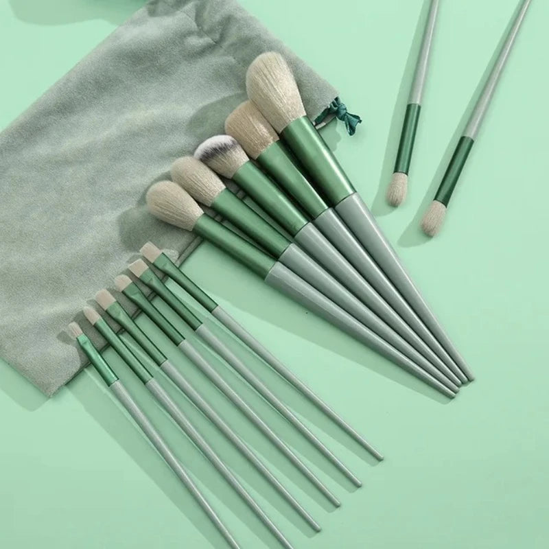 10/13PCS Makeup Brushes Set Eye Shadow Foundation Women Cosmetic Brush Eyeshadow Blush Beauty Soft Tools Bag Makeup Brush Set