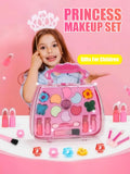 Kids Beauty Makeup Kit for Girls,Little Handbag Make-up Toys Princess Washable Pretend Play Cosmetic Set Toys birthday gifts