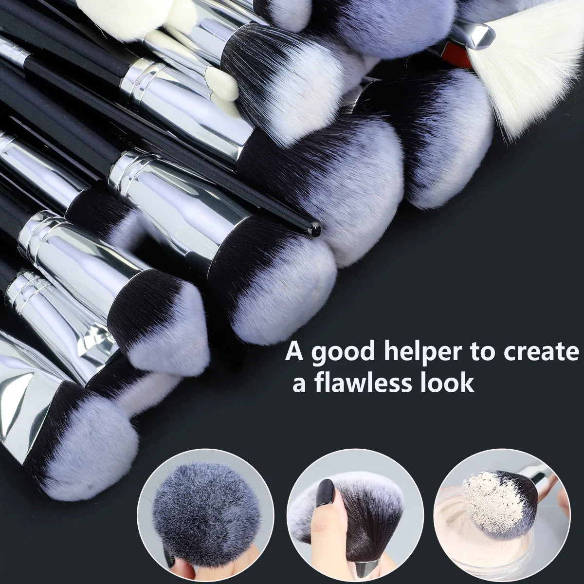 Professional Makeup Brush Set 40Pc Brushes Makeup Kit Synthetic Hair Foundation Power Eyeshadows Blending Beauty Tools
