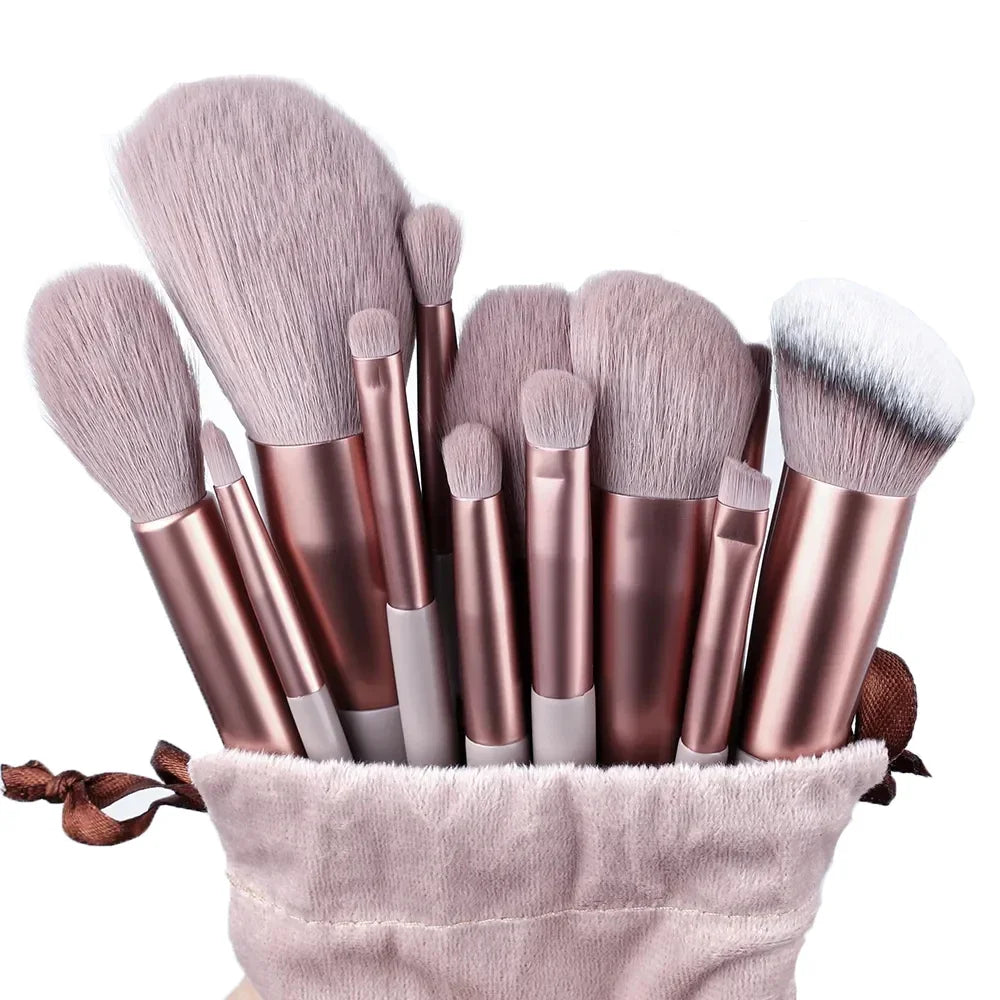 Soft Makeup Brushes Set 13Pcs Foundation Blush Powder Eyeshadow Brush Beauty Tool for Cosmetics Makeup Kit