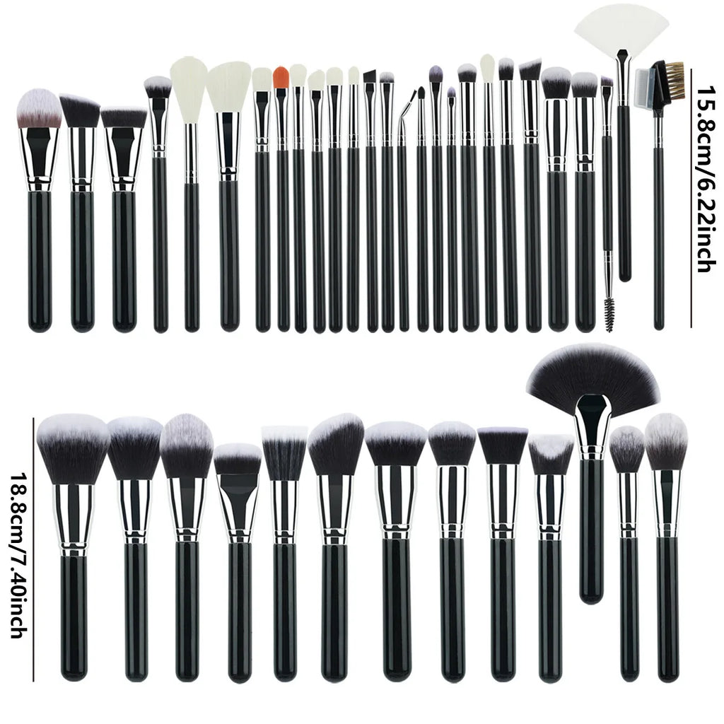 Professional Makeup Brush Set 40Pc Brushes Makeup Kit Synthetic Hair Foundation Power Eyeshadows Blending Beauty Tools