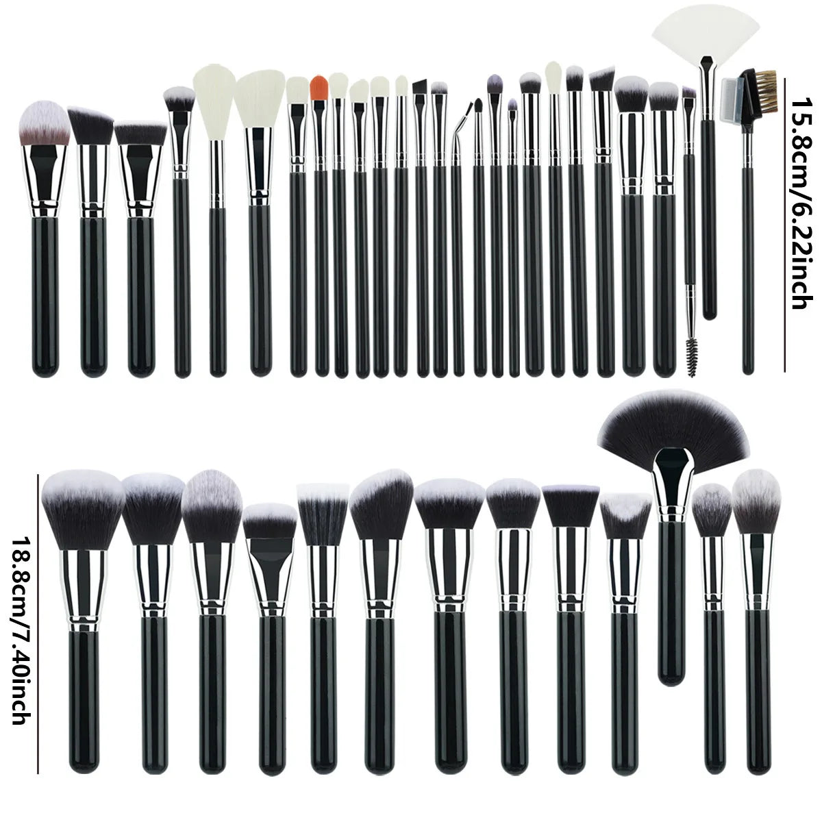 Professional Makeup Brush Set 40Pc Brushes Makeup Kit Synthetic Hair Foundation Power Eyeshadows Blending Beauty Tools