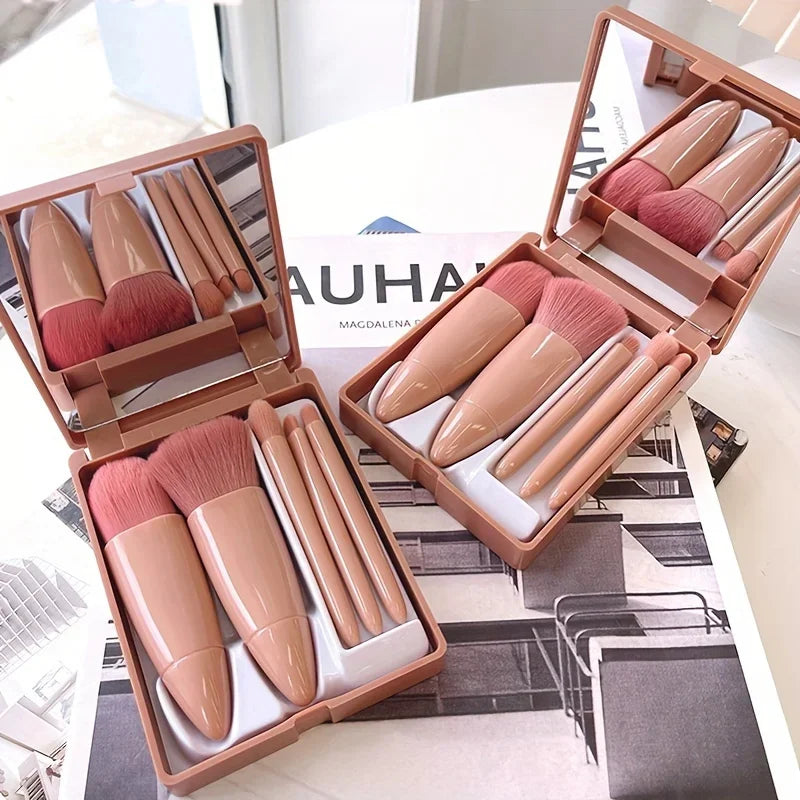 1 set 5pcs Travel Makeup Brush Set-Multi-Functional Mini Cosmetic Brushes for Foundation makeup brushes makeup brush set  beauty