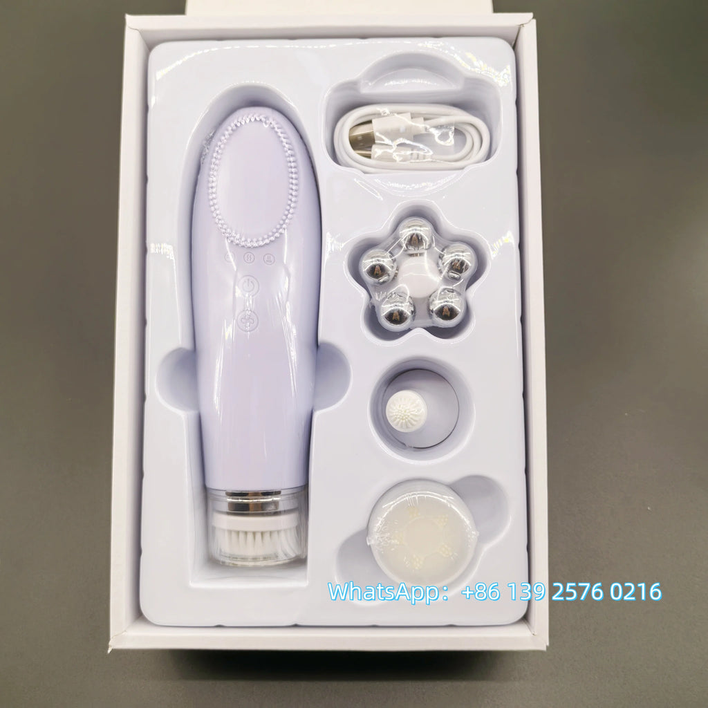 ✨ 4-in-1 Electric Facial Cleansing & Skin Lifting Device ✨