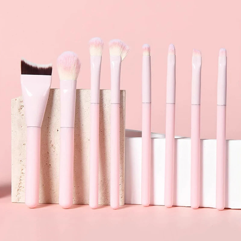 New 1/8PCS Makeup Brushes Set Eye Shadow Foundation Women Cosmetic Brush Eyeshadow Blush Beauty Hair Make Up Tools With Bag