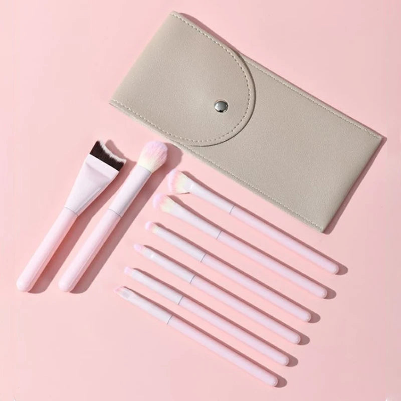 New 1/8PCS Makeup Brushes Set Eye Shadow Foundation Women Cosmetic Brush Eyeshadow Blush Beauty Hair Make Up Tools With Bag