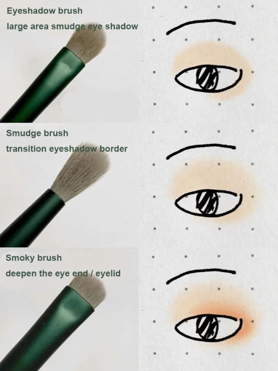 10/13PCS Makeup Brushes Set Eye Shadow Foundation Women Cosmetic Brush Eyeshadow Blush Beauty Soft Tools Bag Makeup Brush Set