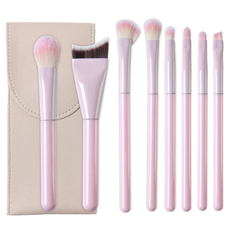 New 1/8PCS Makeup Brushes Set Eye Shadow Foundation Women Cosmetic Brush Eyeshadow Blush Beauty Hair Make Up Tools With Bag
