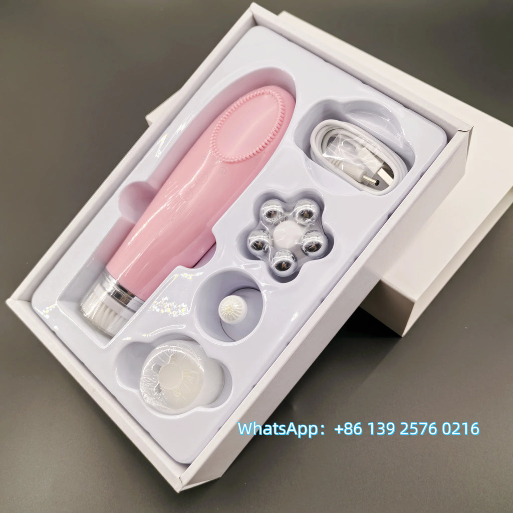 ✨ 4-in-1 Electric Facial Cleansing & Skin Lifting Device ✨