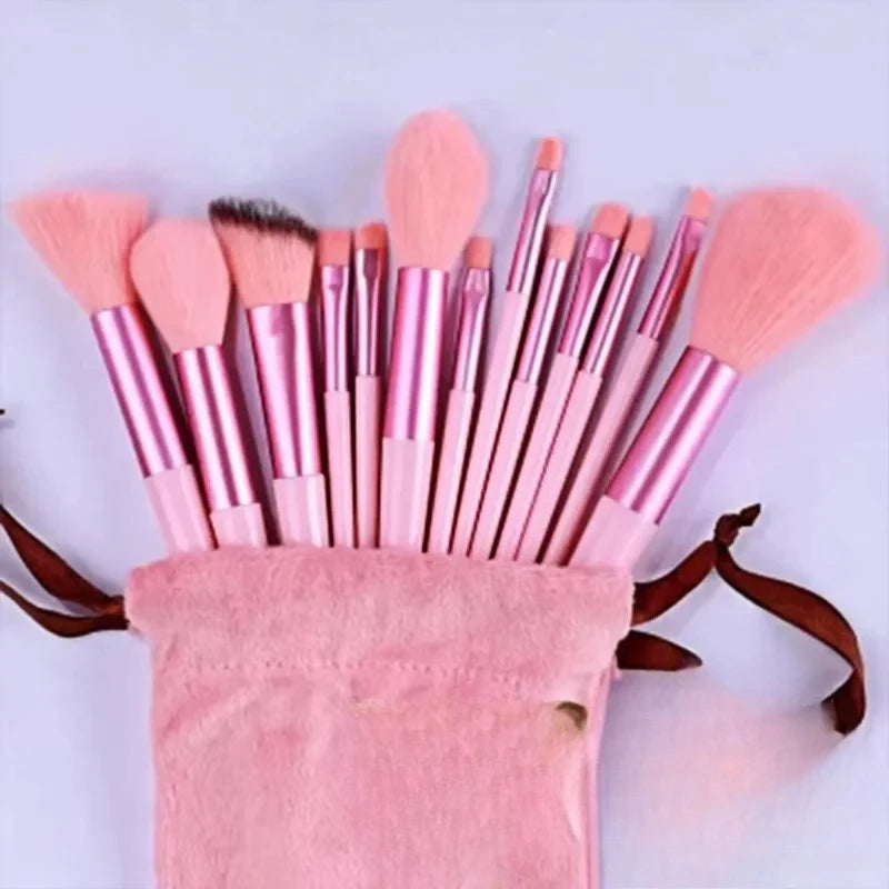 10/13PCS Makeup Brushes Set Eye Shadow Foundation Women Cosmetic Brush Eyeshadow Blush Beauty Soft Tools Bag Makeup Brush Set