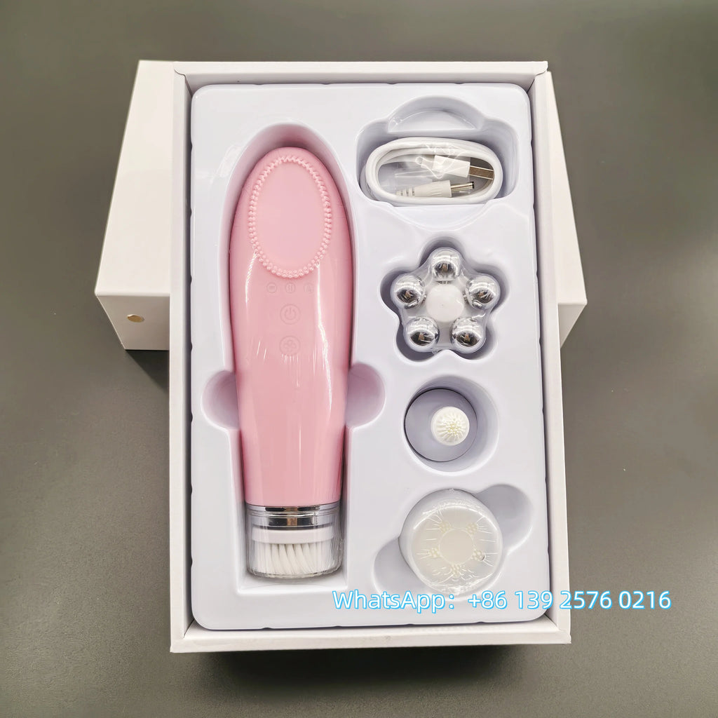 ✨ 4-in-1 Electric Facial Cleansing & Skin Lifting Device ✨