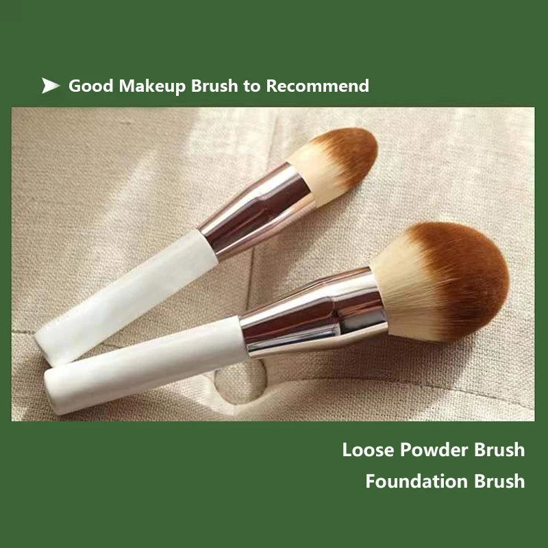 Loose Powder Concealer Foundation Brush BB Cream Face Makeup Brushes Tools Professional Beauty Cosmetics Brochas Natural Hair