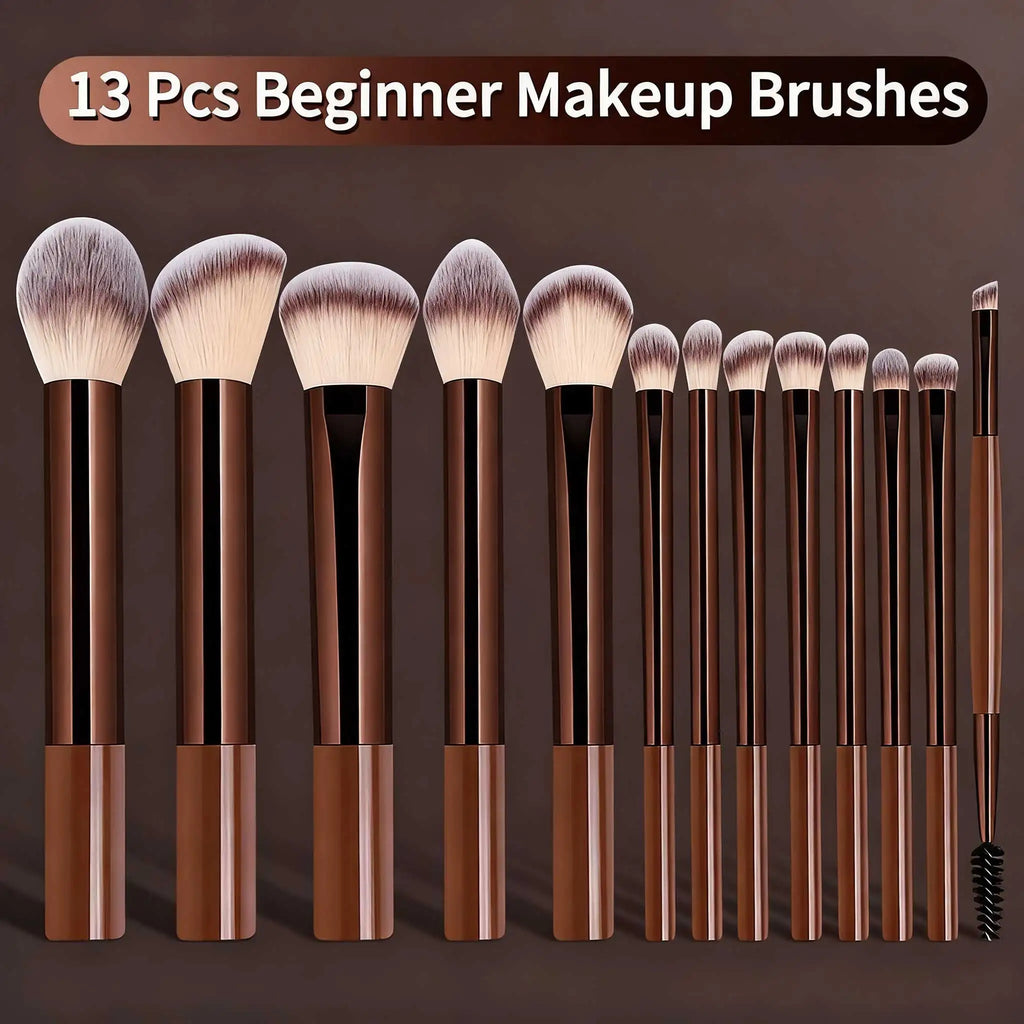 Makeup Brush Set, 13pcs/set Professional Cosmetic Brushes Kit, Travel Soft Makeup Brush Set, Concealer Brush, Detail Makeup Brus