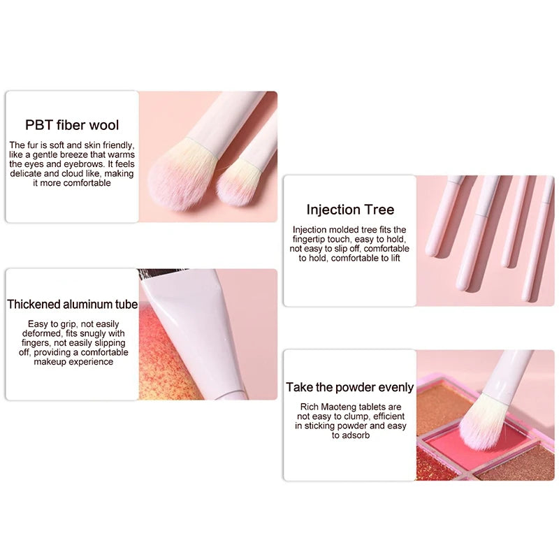 New 1/8PCS Makeup Brushes Set Eye Shadow Foundation Women Cosmetic Brush Eyeshadow Blush Beauty Hair Make Up Tools With Bag