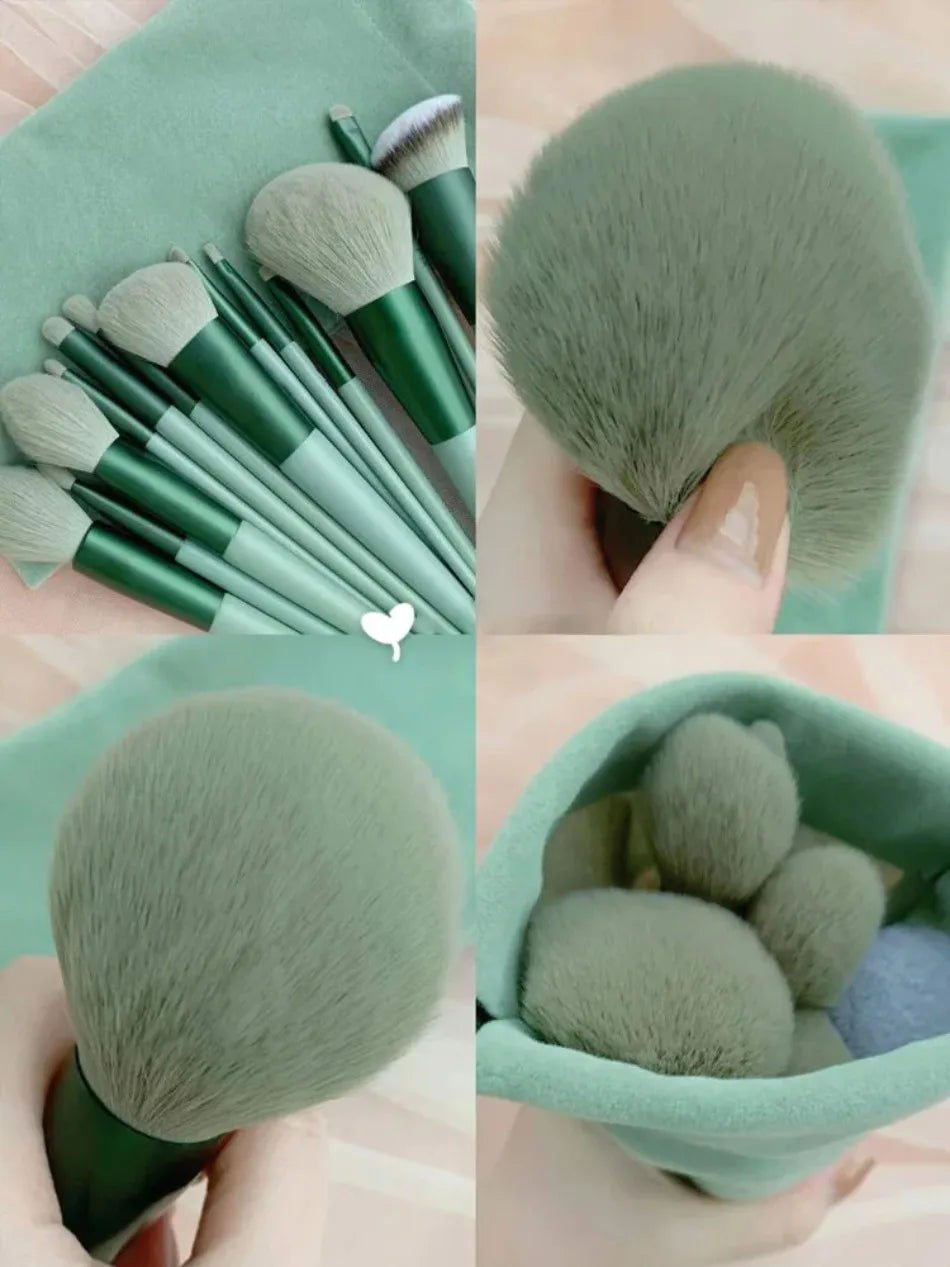 10/13PCS Makeup Brushes Set Eye Shadow Foundation Women Cosmetic Brush Eyeshadow Blush Beauty Soft Tools Bag Makeup Brush Set